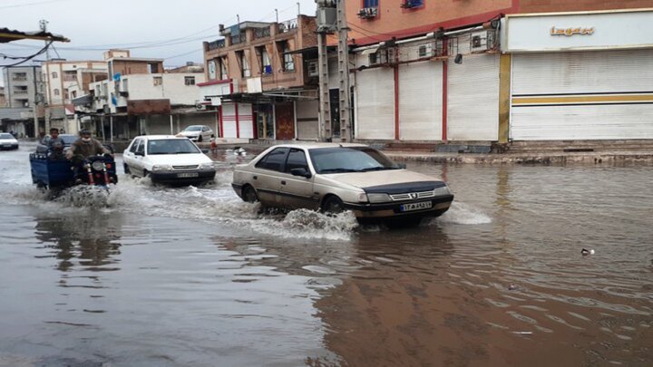 بارش باران دوباره موجب آبگرفتگی در ماهشهر و بندر امام خمینی (ره) شد