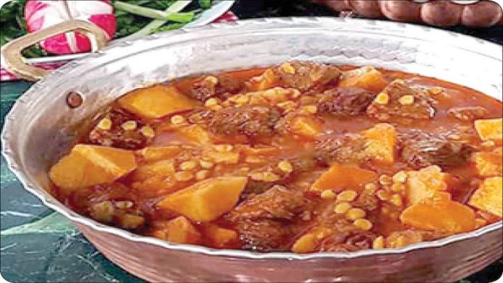 طرز تهیه خورش به با لپه، خورش شیرین زمستانی