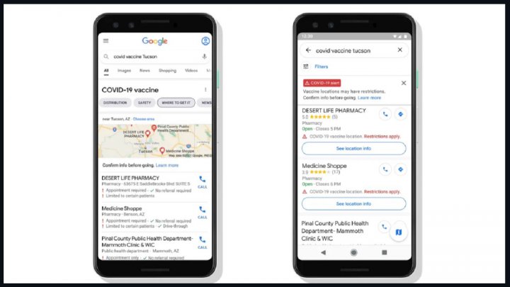 گوگل مراکز واکسیناسیون کرونا را به گوگل مپ اضافه خواهد کرد