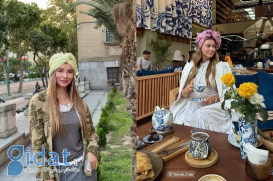 چند خانم روس در حال قدم زدن در خیابان‌های تهران