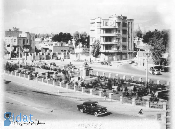 تصویری ناب از این میدان قدیمی تهران؛ 66 سال پیش