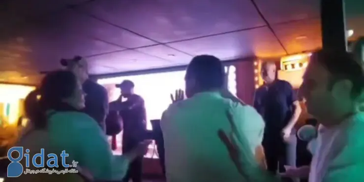 رقص مختلط در کشتی تفریحی در جنوب ایران