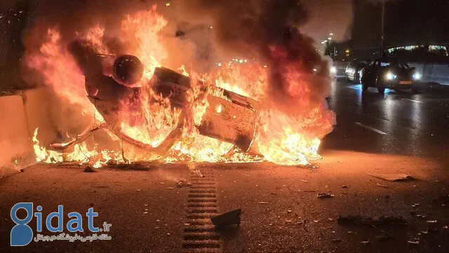 آتش سوزی مرگبار در خودرو ۲۰۶ در اتوبان تهران-قم