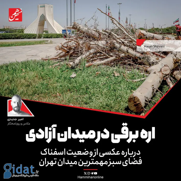 عکسی رقت انگیز از مهمترین میدان تهران که باید عزادار شد