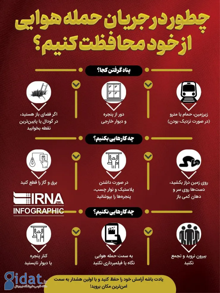 چگونه در طول حمله هوایی از خود محافظت کنیم؟