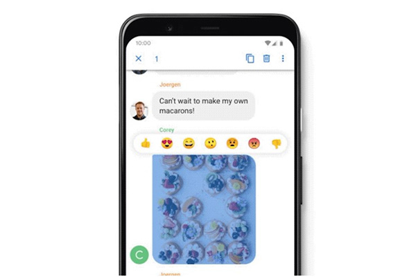 قابلیت واکنش به پیام ها با اموجی به اپ Messages در اندروید آمد