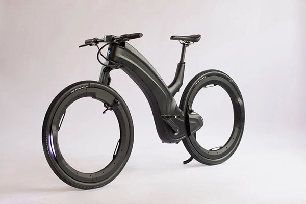این دوچرخه الکتریکی آینده نگرانه، چرخ هایی کاملا توخالی و مهندسی چشم نواز دارد