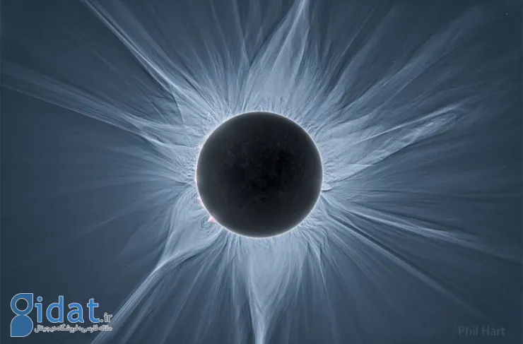 تصویر روز ناسا: جزئیات تاج خورشید گرفتگی