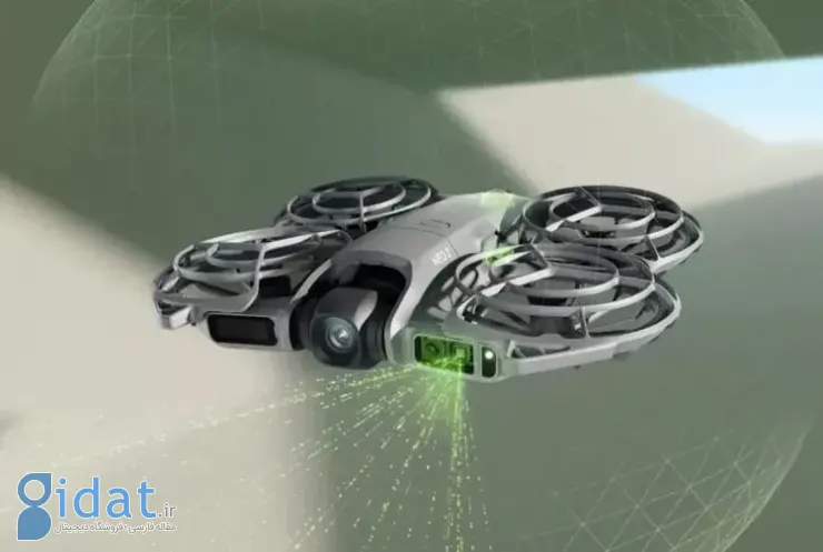 DJI از پهپاد Neo2 با جلوگیری از برخورد با مانع و کنترل‌های حرکتی پرده برداشت می‌شود