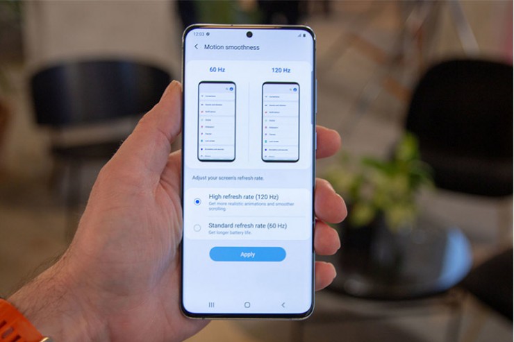 سامسونگ در سری گلکسی اس 20 نرخ نوسازی ۱۲۰ هرتزی را برای رزولوشن QHD فعال می کند
