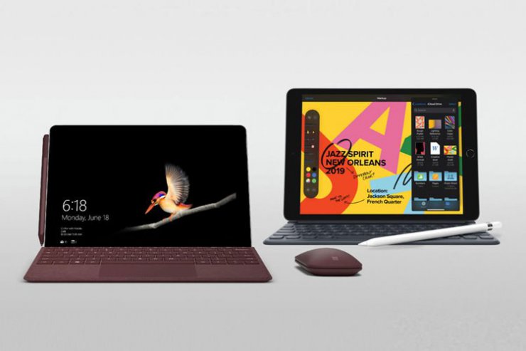 بهترین تبلت اقتصادی؛ مقایسه مایکروسافت Surface Go 2 با iPad 10.2 اپل (2019)