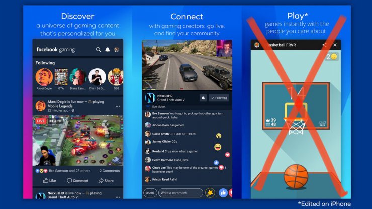 قوانین اپل باعث شد Facebook Gaming بدون بازی در اپ استور منتشر شود