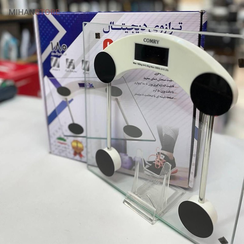 راهنمای خرید ترازو دیجیتال کمری | معرفی ترازو COMRY با دقت بالا | خرید ترازو شیشه‌ای کمری | ضخامت ۸