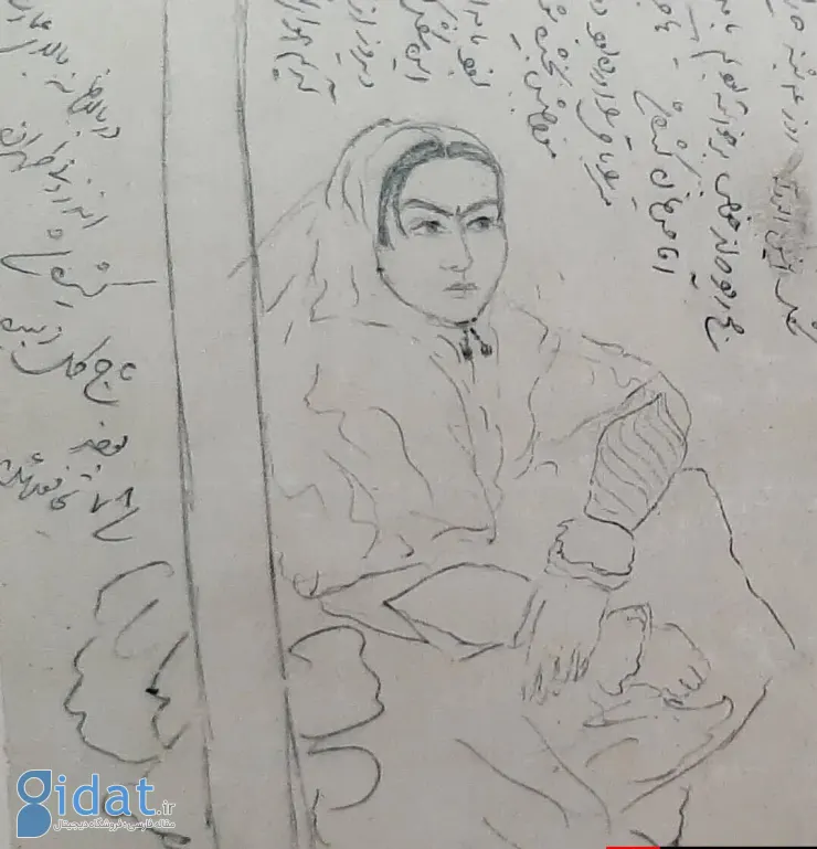 نقاشی دیدنی ناصرالدین شاه از دخترش انیس الدوله
