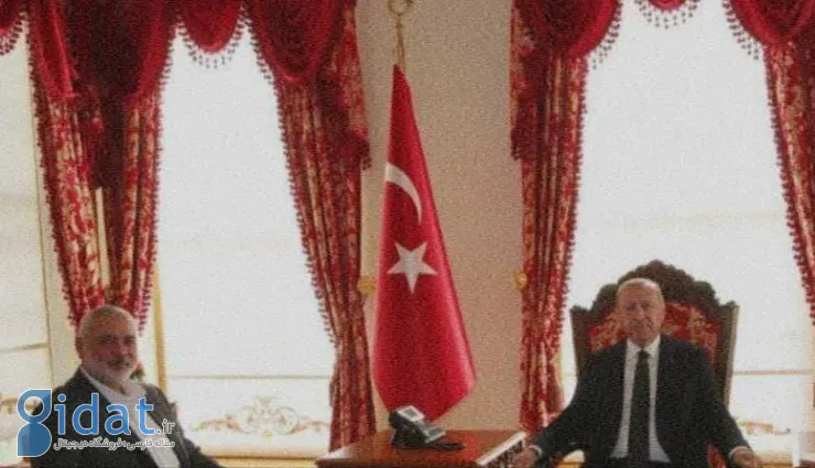 اولین تصویر از دیدار اسماعیل هنیه با اردوغان در ترکیه