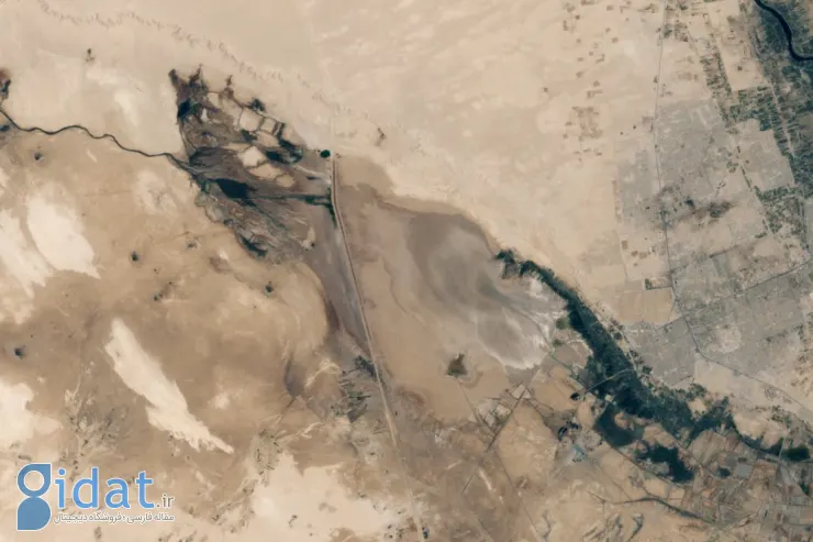 تصاویر ماهواره ای از تغییرات اقلیمی در شهر نجف