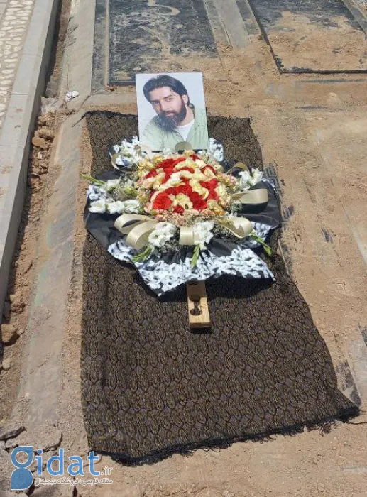 قاب غم انگیزی که از مزار بامد بیات منتشر شد