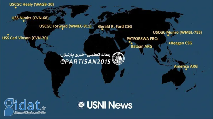 جزئیاتی از ورود ناوگروه باتان نیروی دریایی آمریکا به خلیج فارس