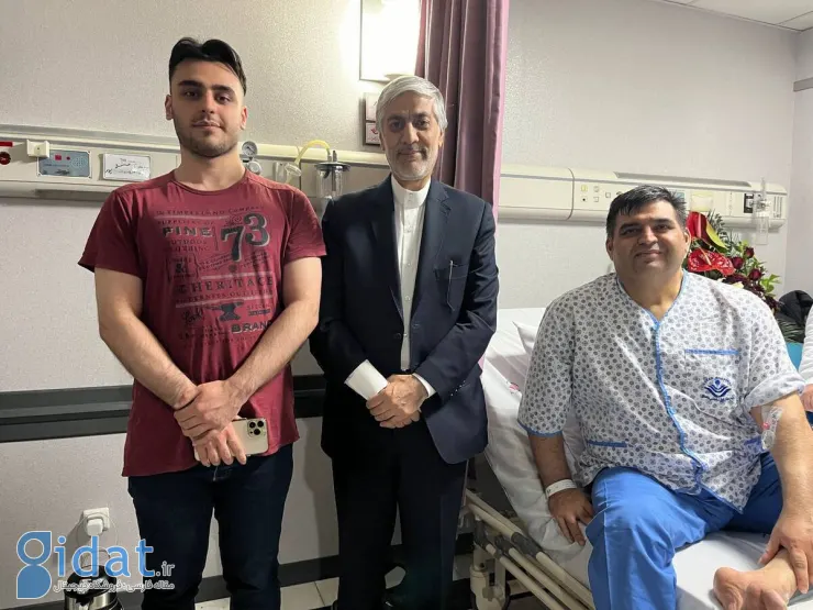 اولین عکس حسین رضازاده و پسرش در بیمارستان
