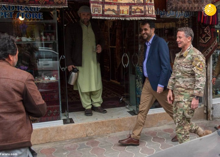 (تصاویر) نمایش خیابانی ژنرال آمریکایی در کابل