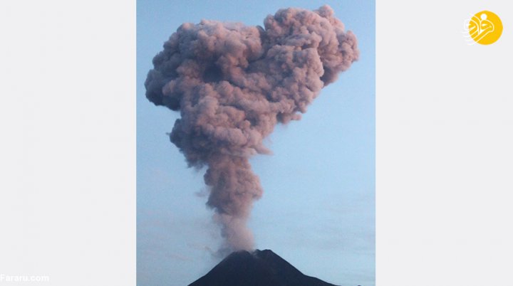 (تصاویر) فعال شدن آتشفشان مراپی در اندونزی