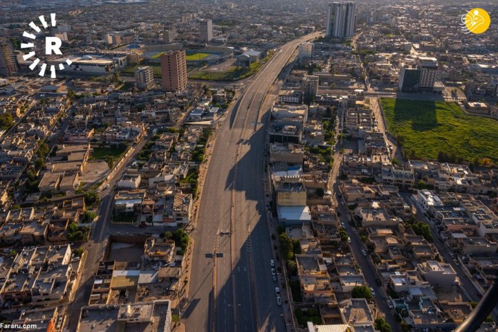 تصاویر هوایی از اربیل پس از مقررات منع تردد