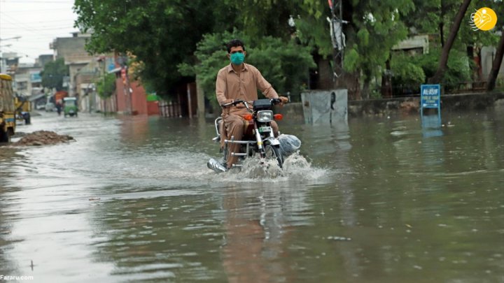 (تصاویر) بارش باران سیل آسا در راولپندی