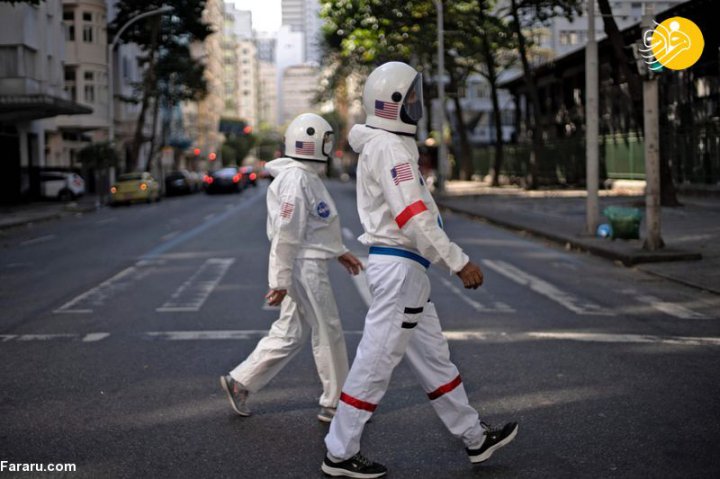 (تصاویر) پوشیدن لباس های فضانوردان برای محافظت در برابر کرونا