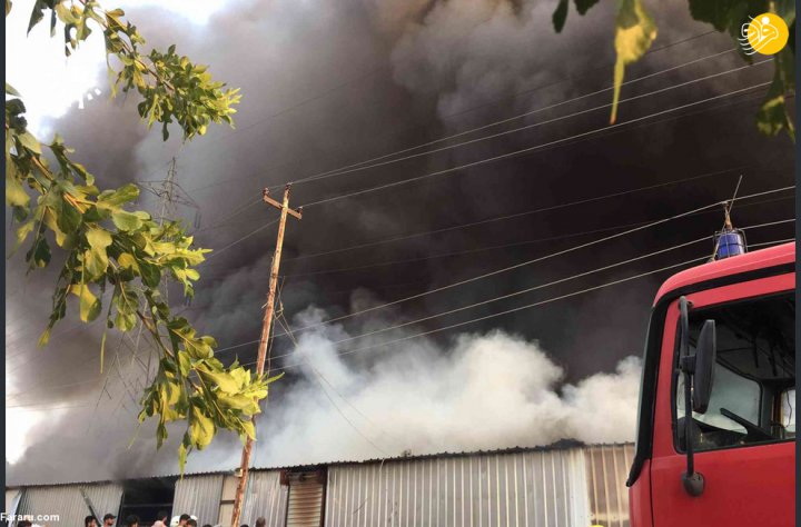 (تصاویر) آتش سوزی در بازار بزرگ اربیل