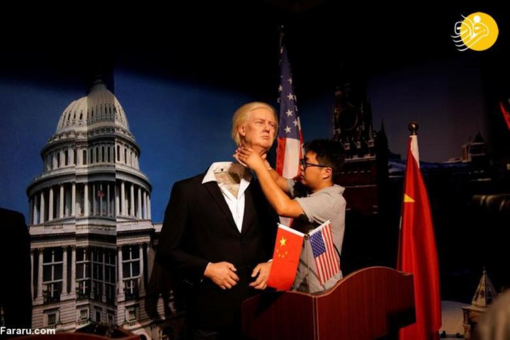 (تصاویر) ساخت مجسمه ترامپ در چین