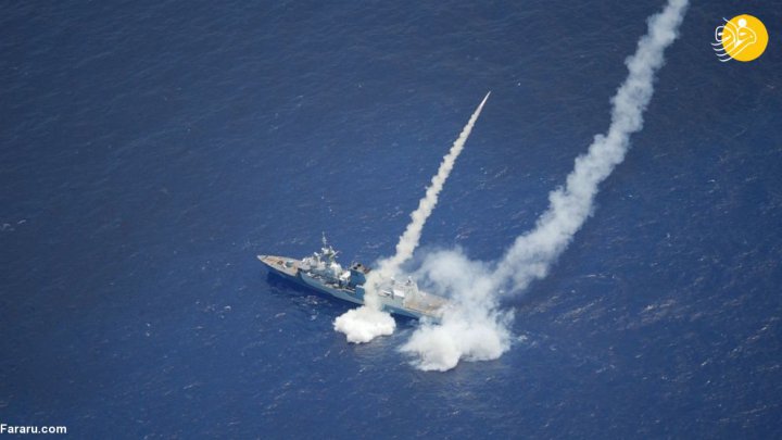 (ویدئو) شلیک به کشتی واقعی در رزمایش نیروی دریایی آمریکا