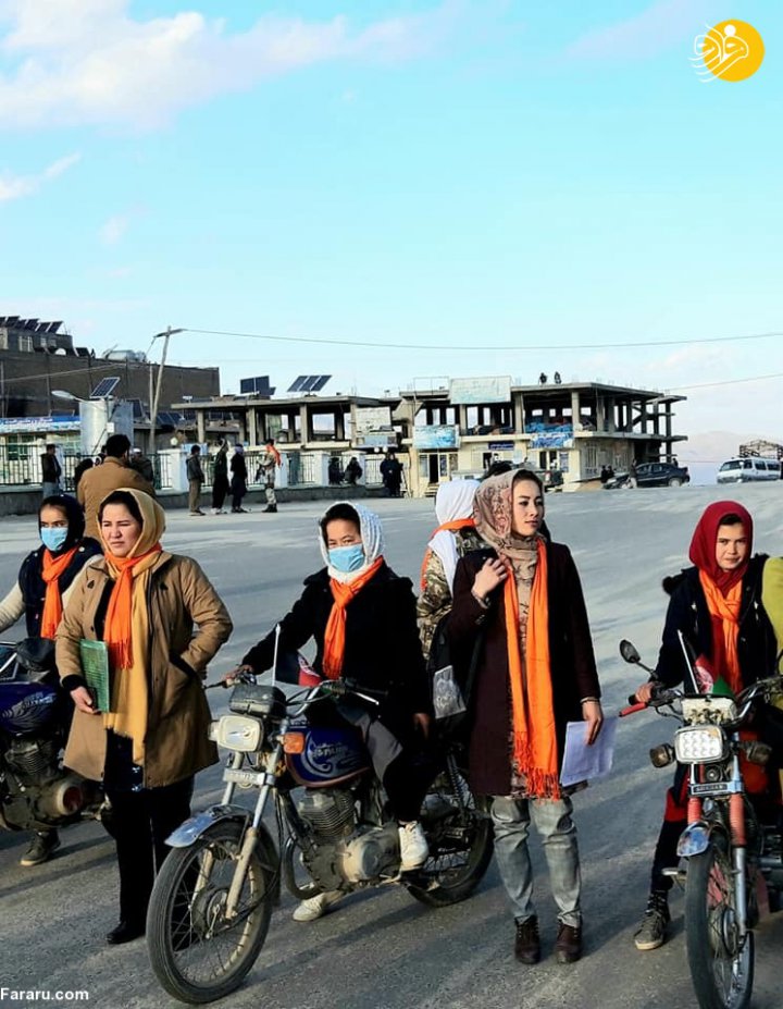 (عکس) موتورسواری زنان افغان علیه خشونت خانگی