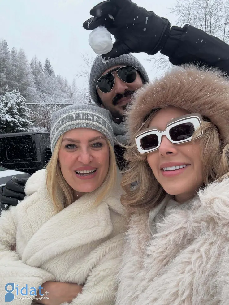 تعطیلات زمستانی رضا قوچان نژاد و سروین بیات در اتریش