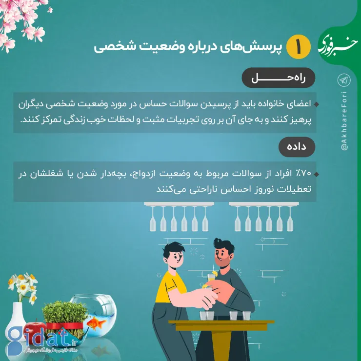 راهکارهایی برای فرار از گفتگوهای خجالت آور نوروزی