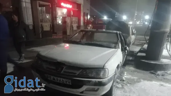 آتش سوزی در پمپ بنزین دولت آباد تهران