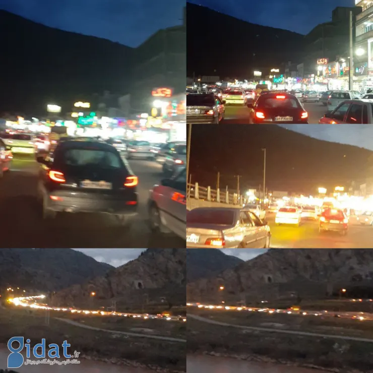 تصاویری از مسافران شمالی که در ترافیک گیر کرده اند