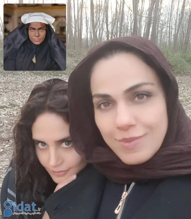 سلفی دایه سیاه بامداد خمار و الناز شاکردوست در طبیعت