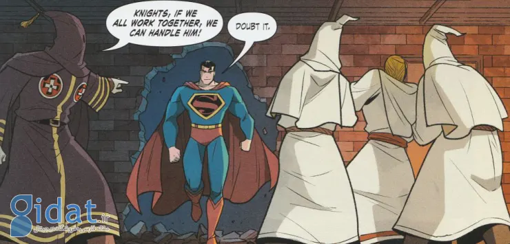 ۱۰. «سوپرمن کلن را درهم می‌کوبد» (Superman Smashes The Klan)