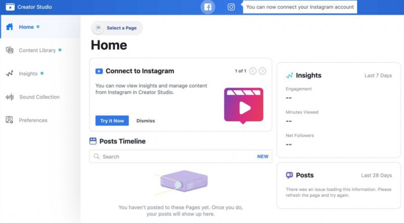 schedule instagram posts with the Aid of the Creator Studio Tool on Facebook