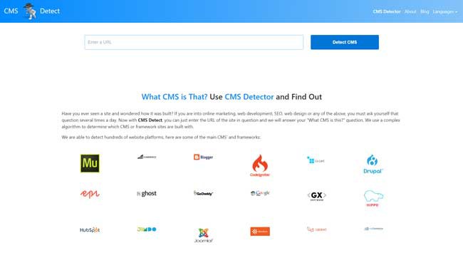 What CMS is this site using? - Website CMS Detector